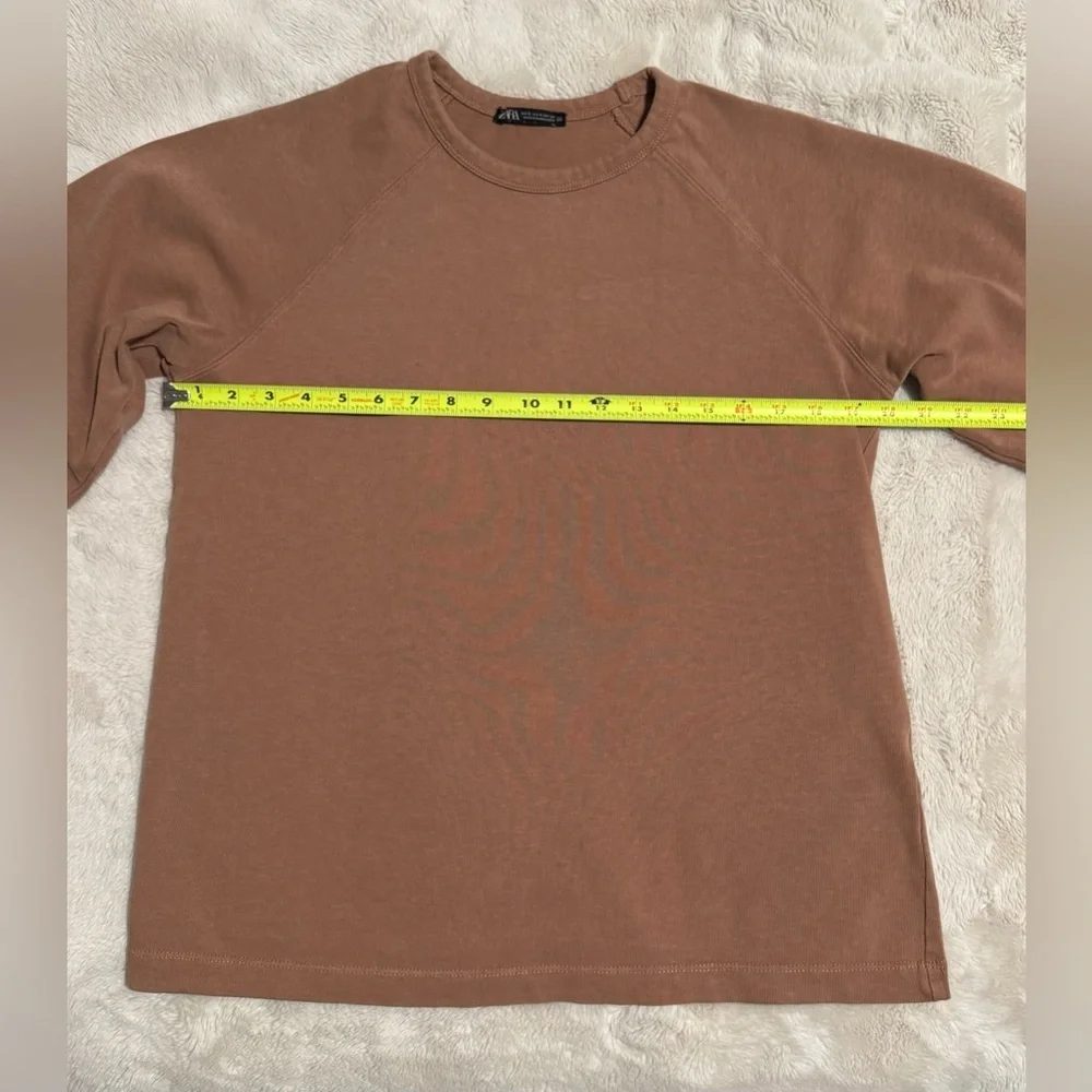 Zara Women's Tan Long Sleeve Top - Picture 5 of 8